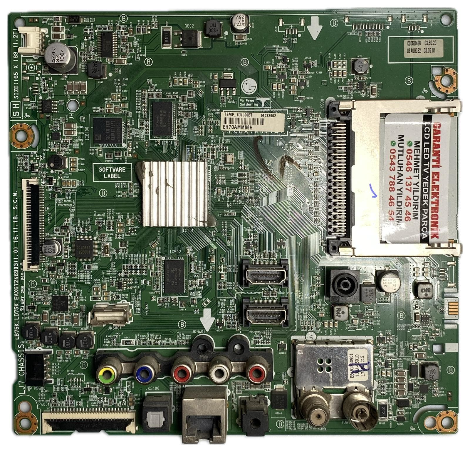 EAX67246903 EBU64582202 LG 32LJ570U 32LJ600U Ana Kart (Main Board)