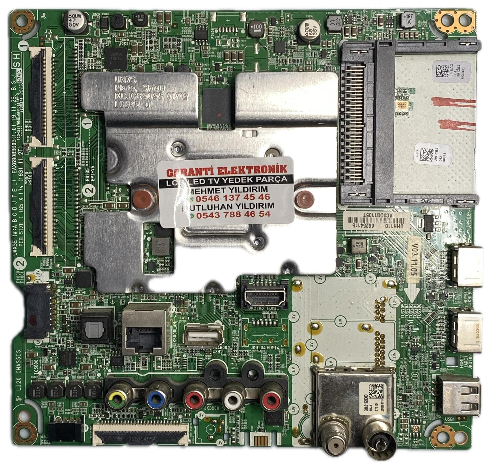 EAX69083603 UHHCBZ 66254115 LG 55NANO796NE 55NU73006LA Ana Kart (Main Board)