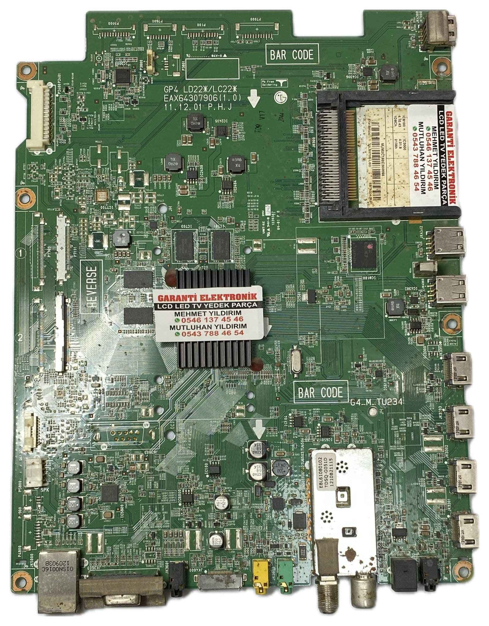 EAX64307906 EBT62013827 LG 32LS570-ZB 42LS575S 42LM620S Ana Kart (Main Board)