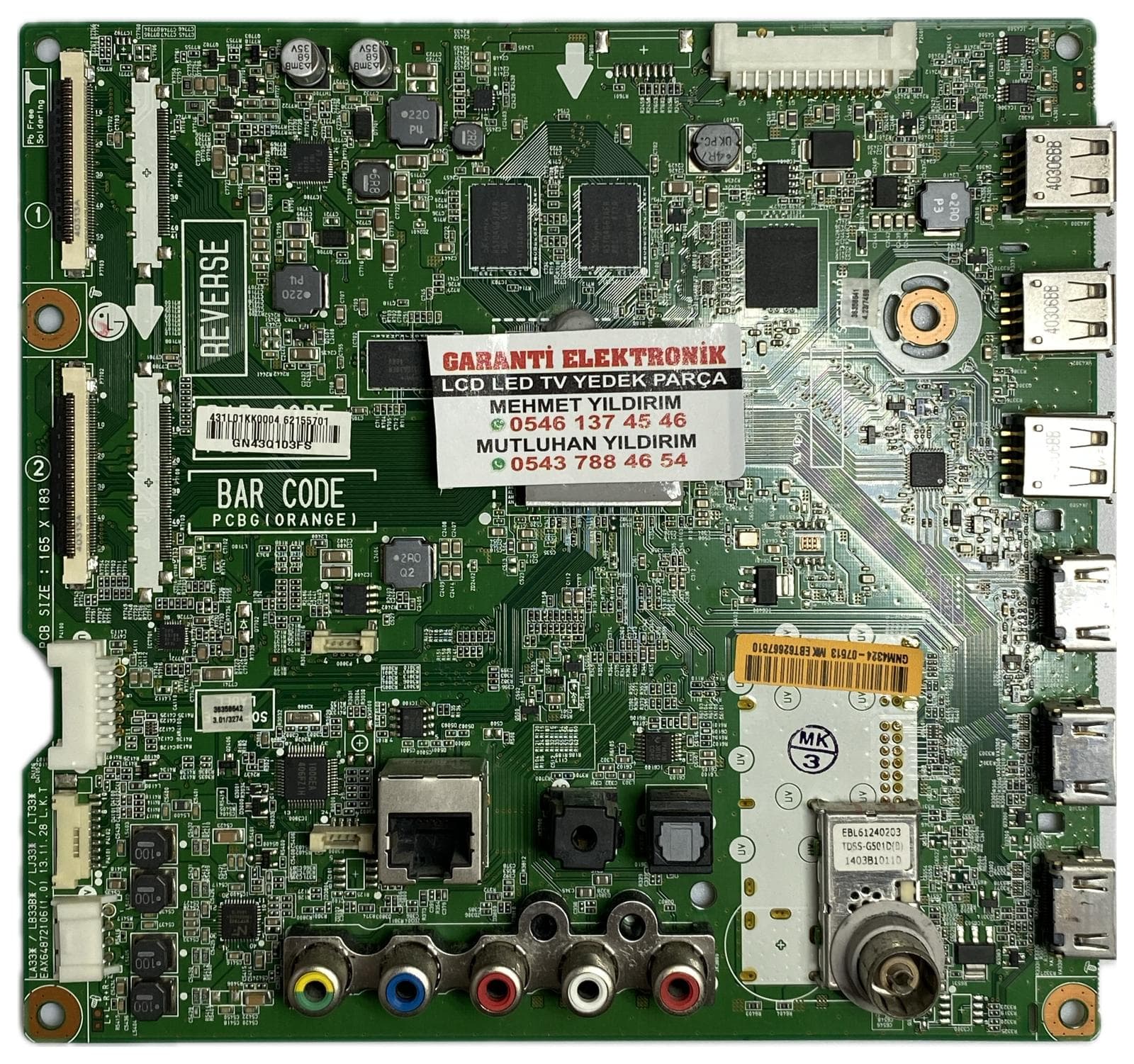 EAX64872106 EBT62667510 LG 55LA6600-TA Ana Kart (Main Board)