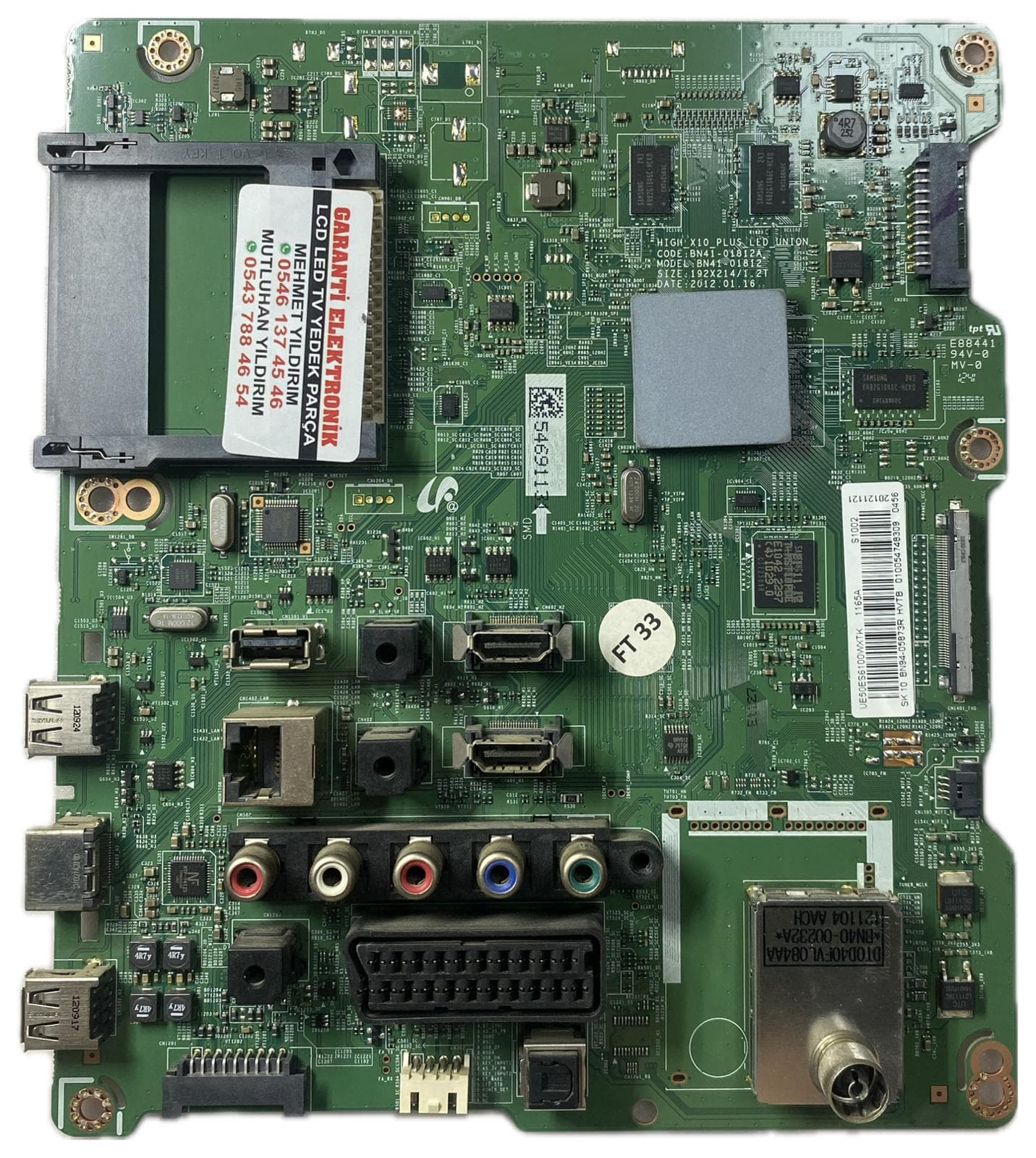 BN41-01812A BN94-05873R Samsung UE50ES6100WXTK Ana Kart (Main Board)