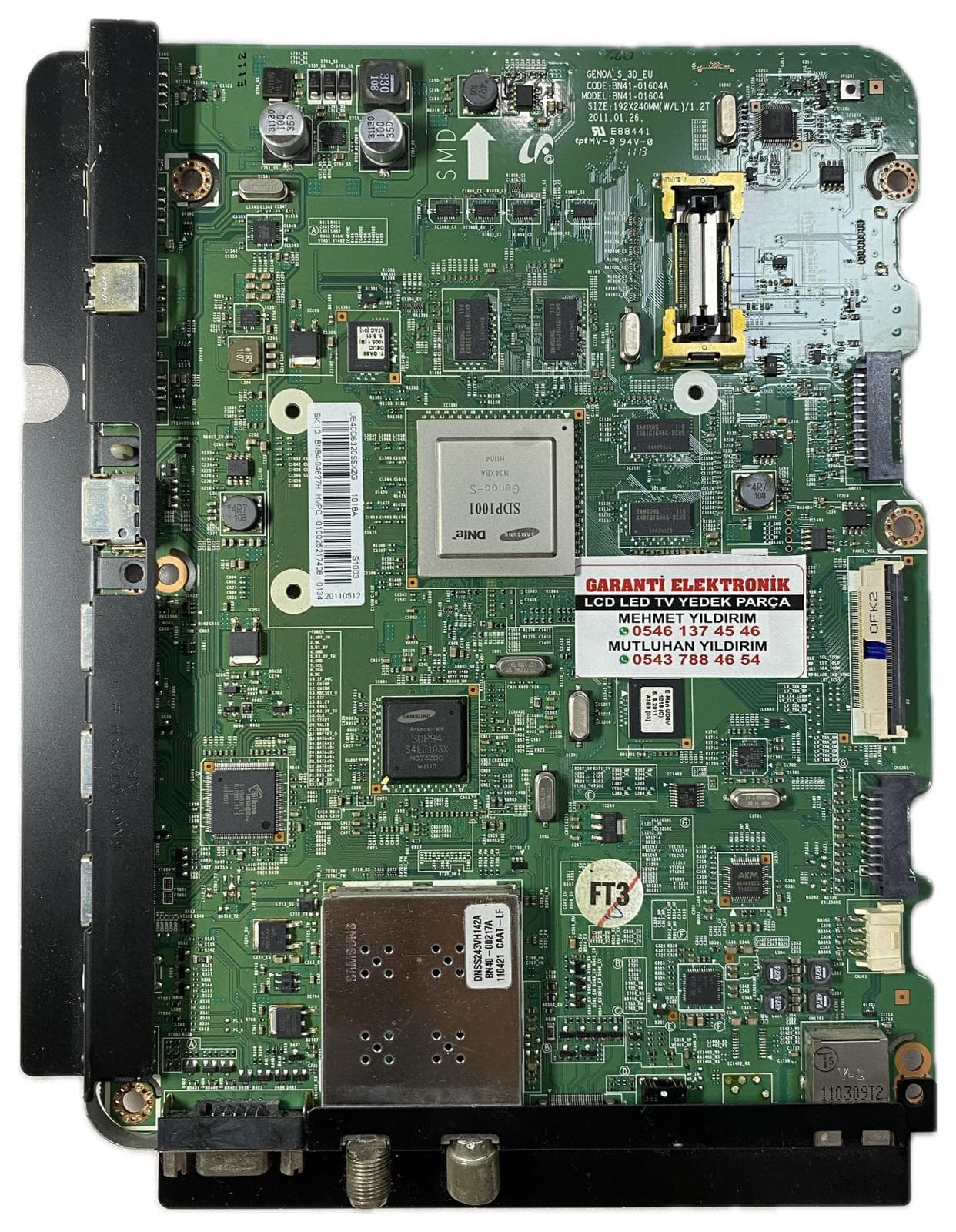 BN41-01604A BN94-04627F Samsung UE32D6300 UE40D6380 UE46D6300 Ana Kart (Main Board)