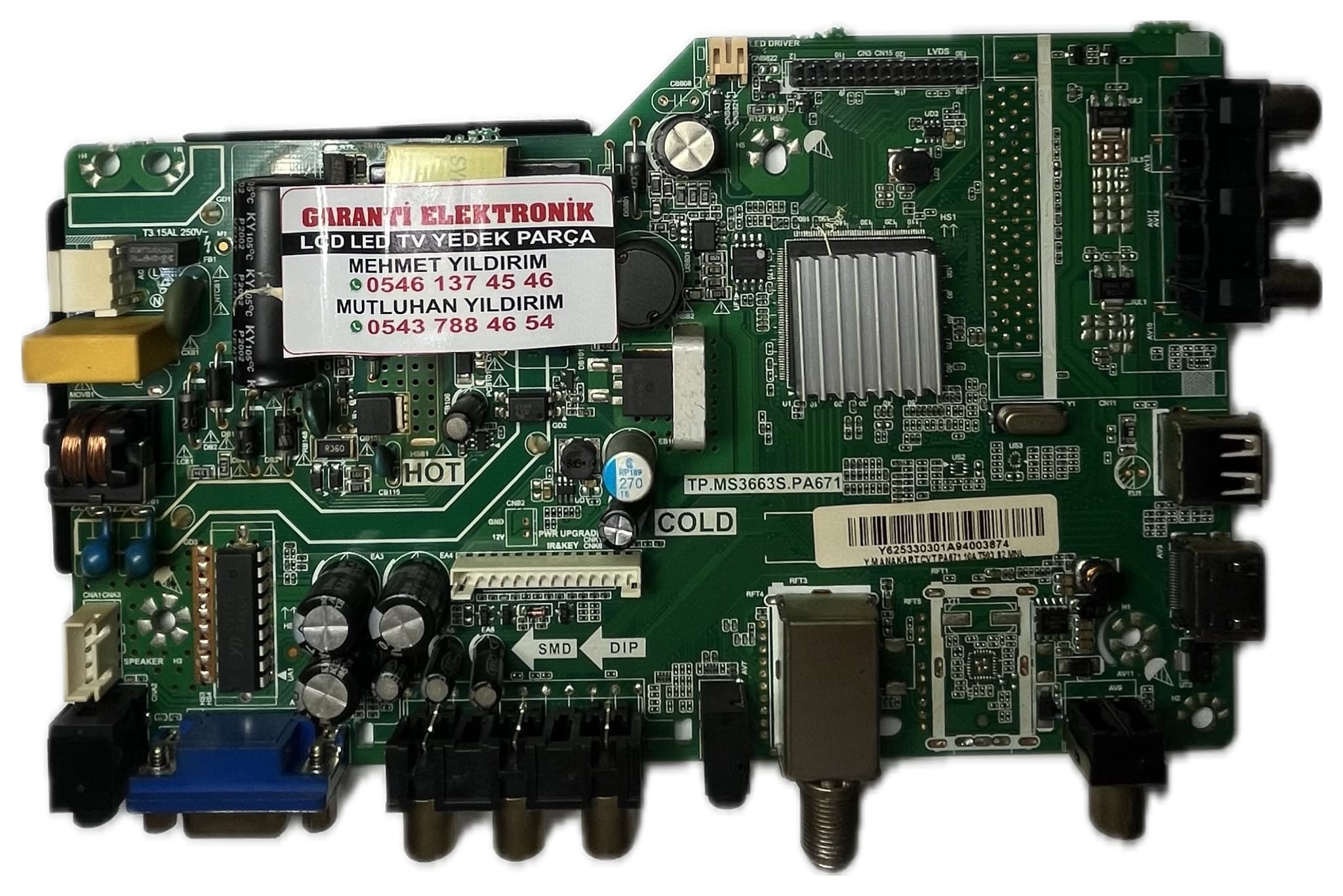 TP.MS3663S.PA671 AXEN AX24LED63/0202 Ana Kart (Main Board)