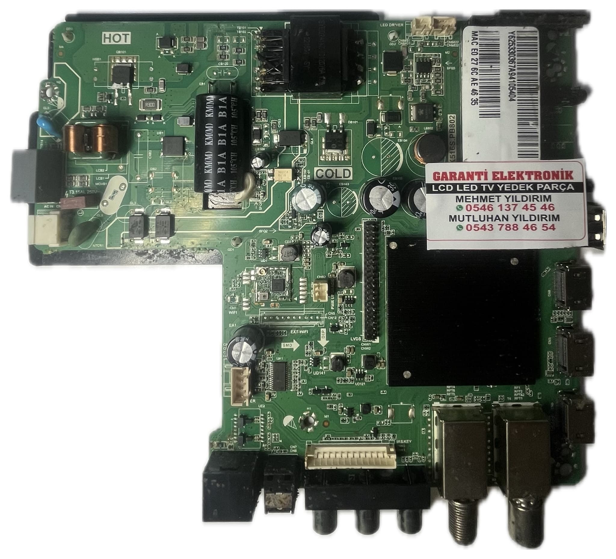TP.SK516S.PB802 AXEN AX32DAB13/0216 Ana Kart (Main Board)