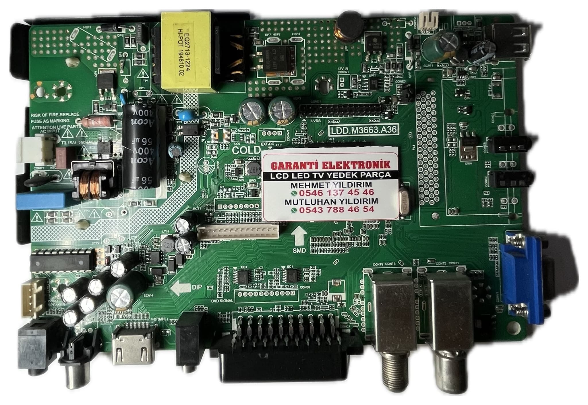LDD.M3663.A36 Yumatu Ana Kart (Main Board)