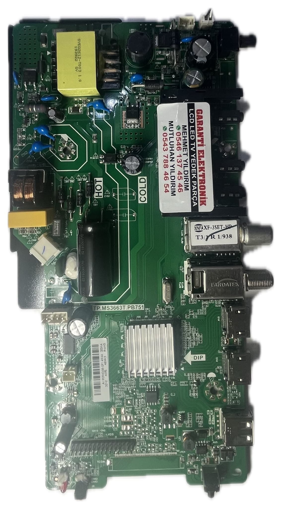 TP.MS3663T.PB751 AWOX U3200STR RIMLESS Ana Kart (Main Board)